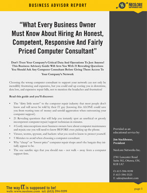 Report Thumbnail: What Every Business Owner Must Know About Hiring An Honest, Competent, Responsive And Fairly Priced Computer Consultant 